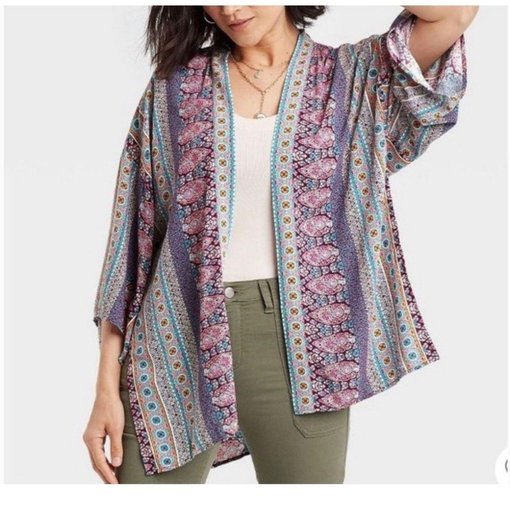 Knox Rose Kimono Open Front Cardigan Size XL/XXL